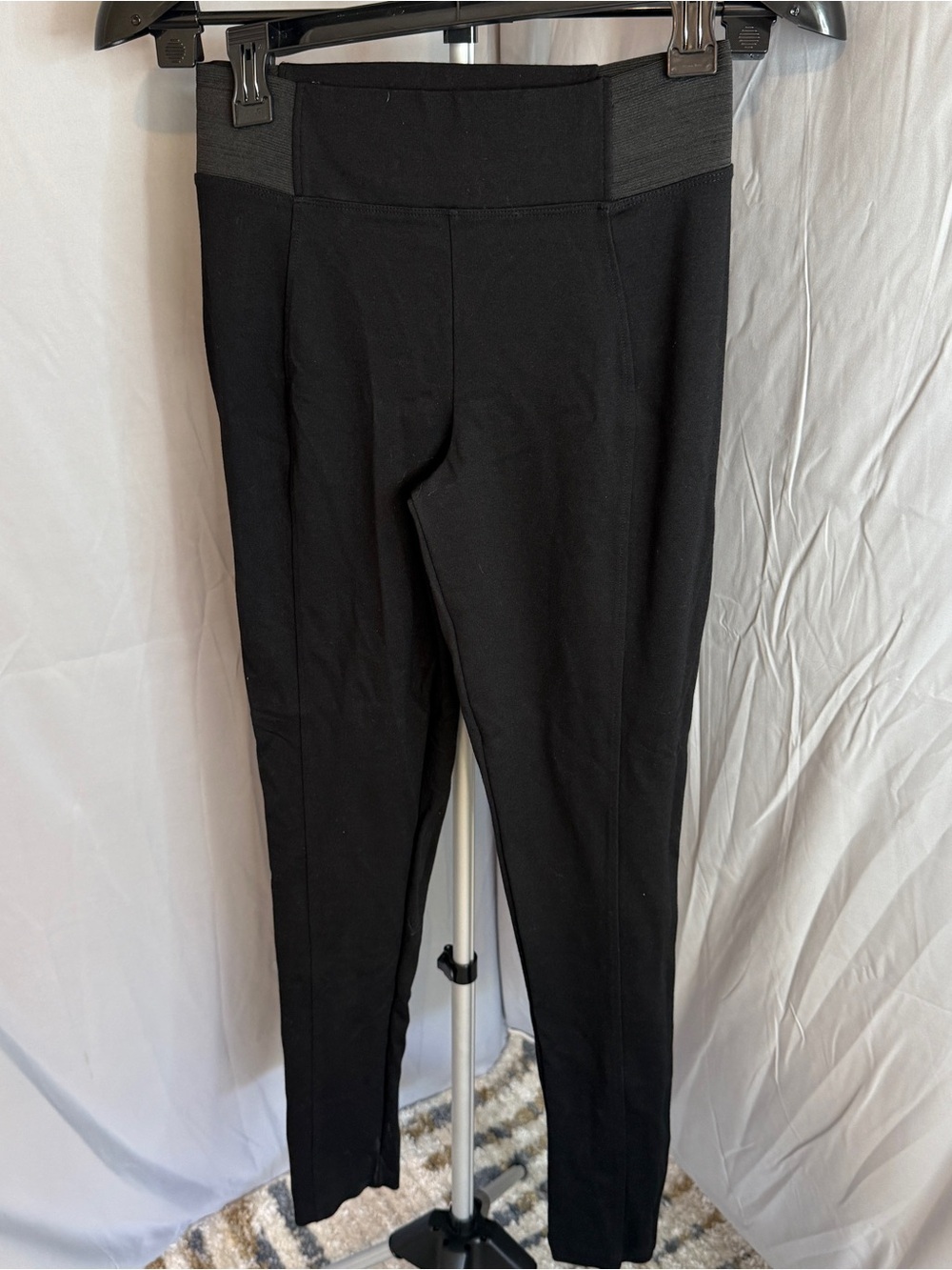 White + Warren Black Leggings